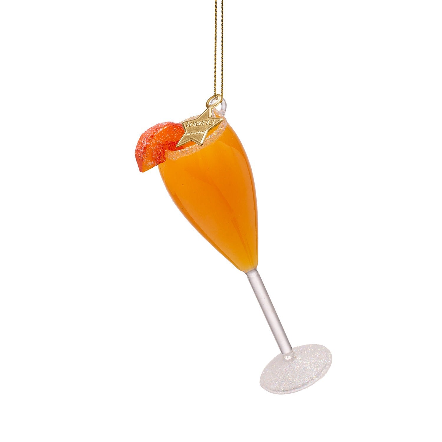 Ornament glass Bellini cocktail H4.75"