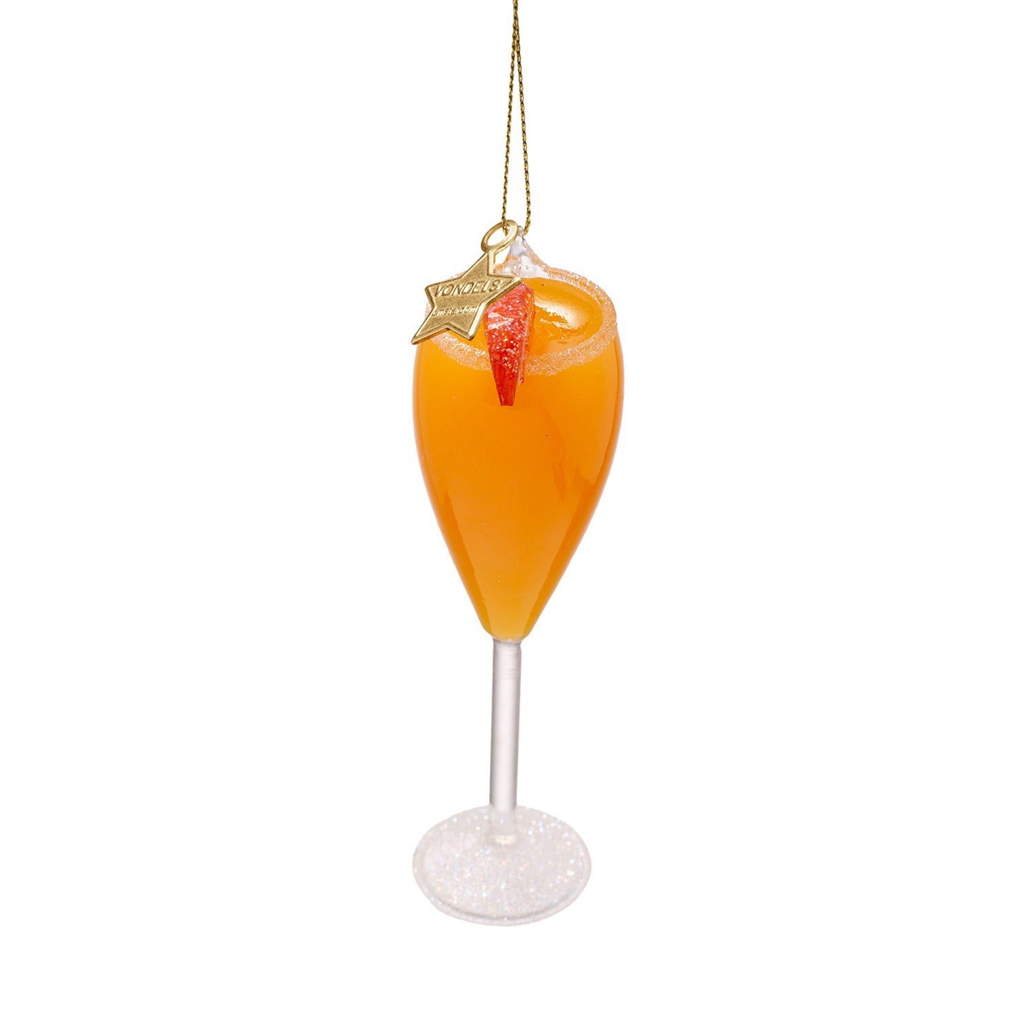 Ornament glass Bellini cocktail H4.75"