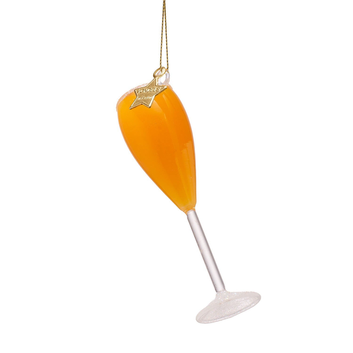 Ornament glass Bellini cocktail H4.75"