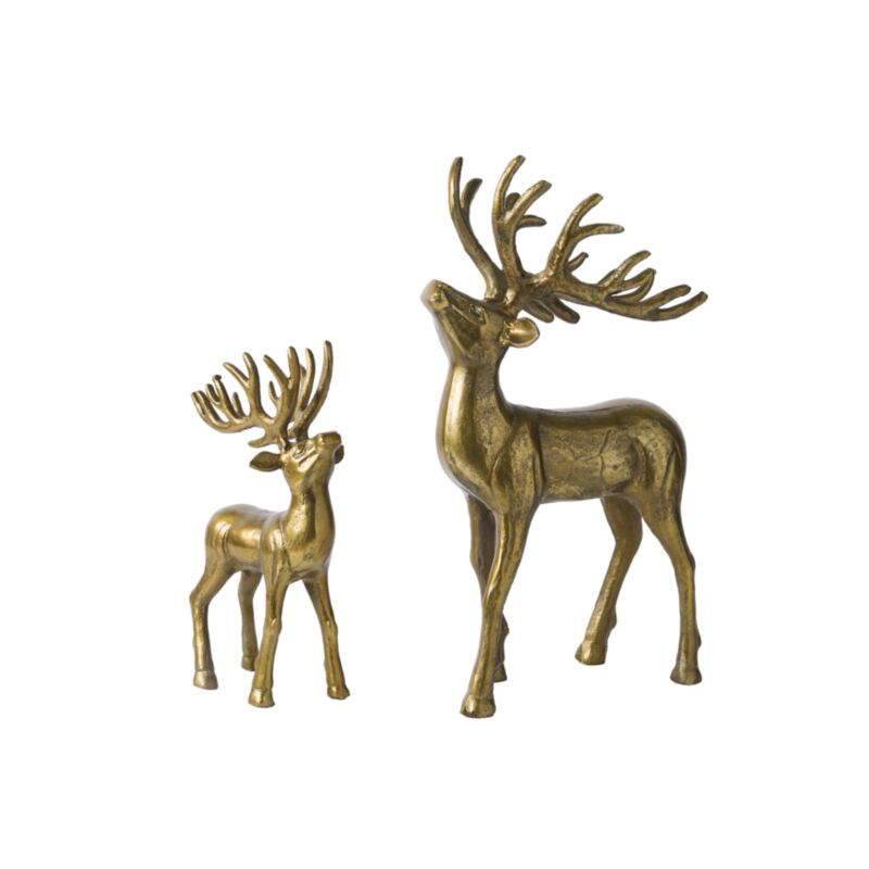Winter Sleigh Deer – Antique Gold