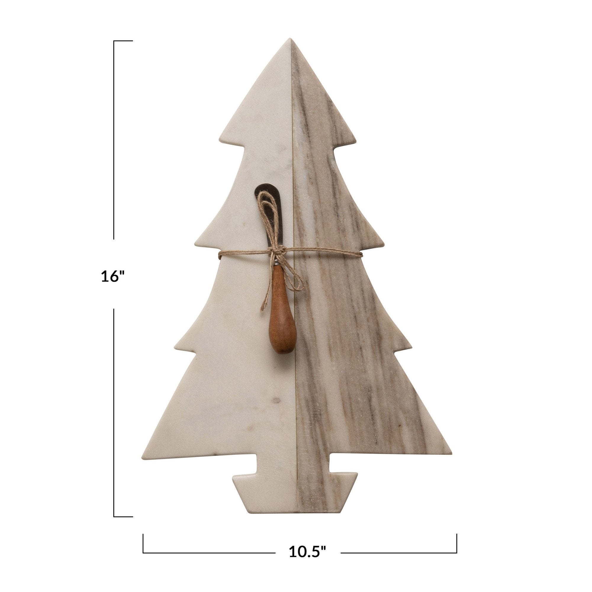 S/2 16"L Marble Tree Cutting by Creative Co-op